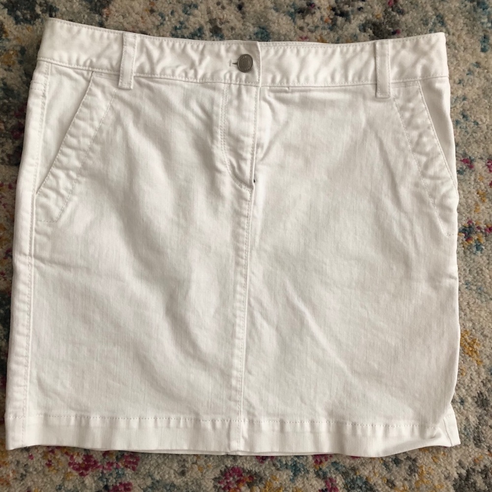 Loft White Jean Skirt - Size 2P